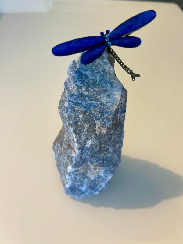 Quartzo Azul Com Aplique Em Metal - Imagem 2