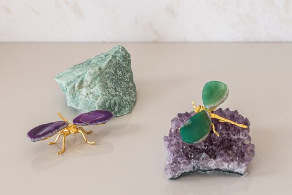 Quartzo Verde Com Aplique Em Metal - Imagem 4