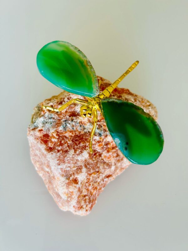Quartzo Laranja Com Aplique Em Metal Dourado - Imagem 6