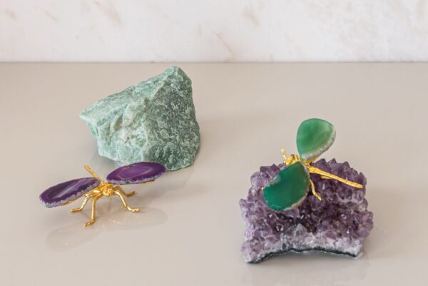 Quartzo Verde Com Aplique Em Metal - Imagem 5