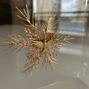 Escultura Espírito Santo Transparente com Caixa em Acrílico